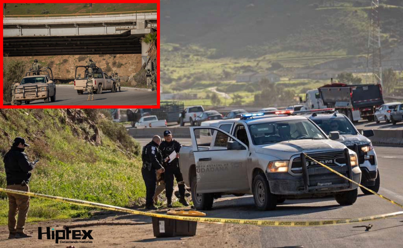 Dejan cuerpo colgado, restos humanos y narco manta en puente