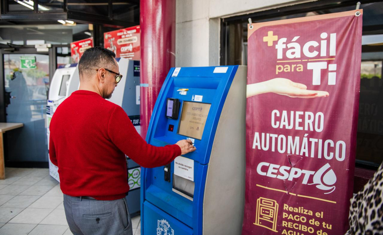 Facilita CESPT pago del agua con cajeros disponibles las 24 horas en Tijuana y Rosarito