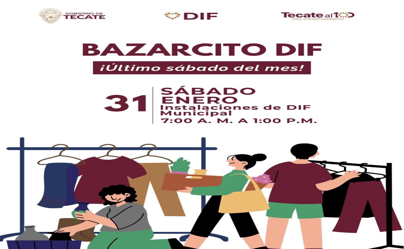 La finalidad del Bazarcito DIF es continuar fortaleciendo los programas sociales de apoyo a la comunidad.