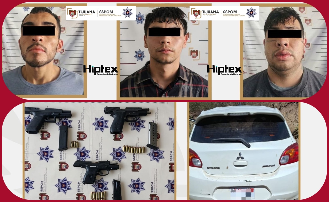 Abraham “N”, Ángel Francisco “N” y José Bogar “N”, los detenidos.