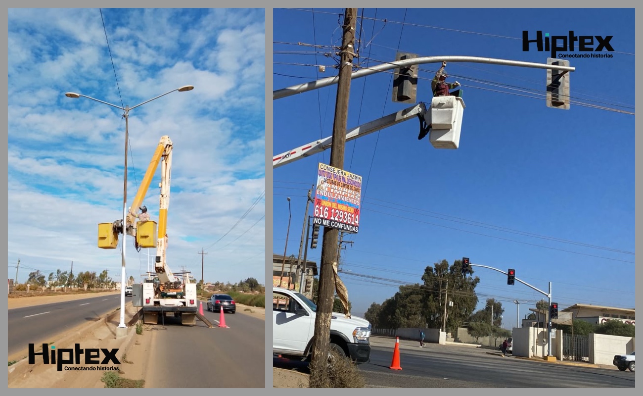 Trabajos para tener más iluminadas las calles y vialidades del municipio.