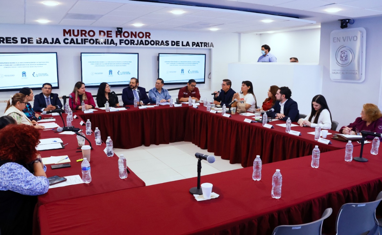 Realiza Poder Judicial de BC conversatorio con legisladores sobre Justicia Oral Civil y Familiar