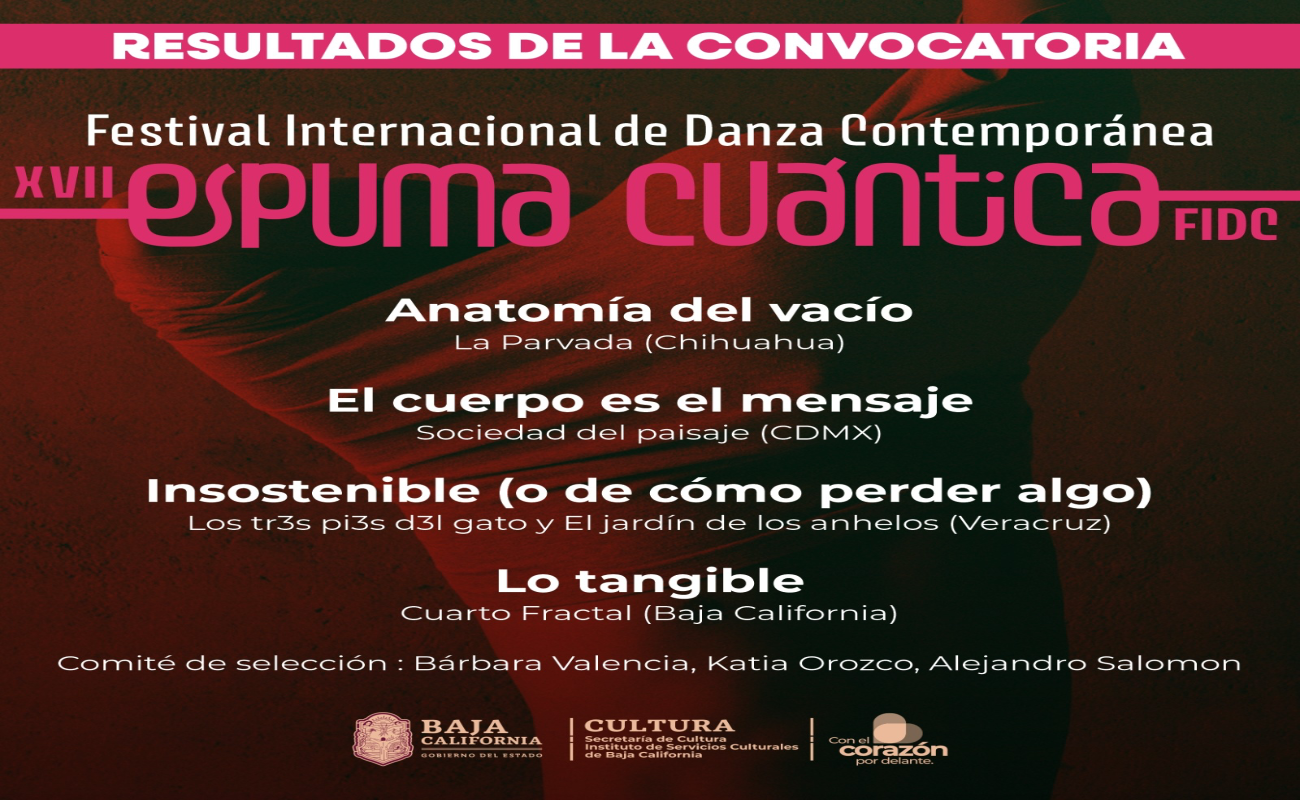 Compañías de cuatro entidades del país integrarán la programación del encuentro, que se realizará del 26 al 30 de mayo en el CEART Ensenada.