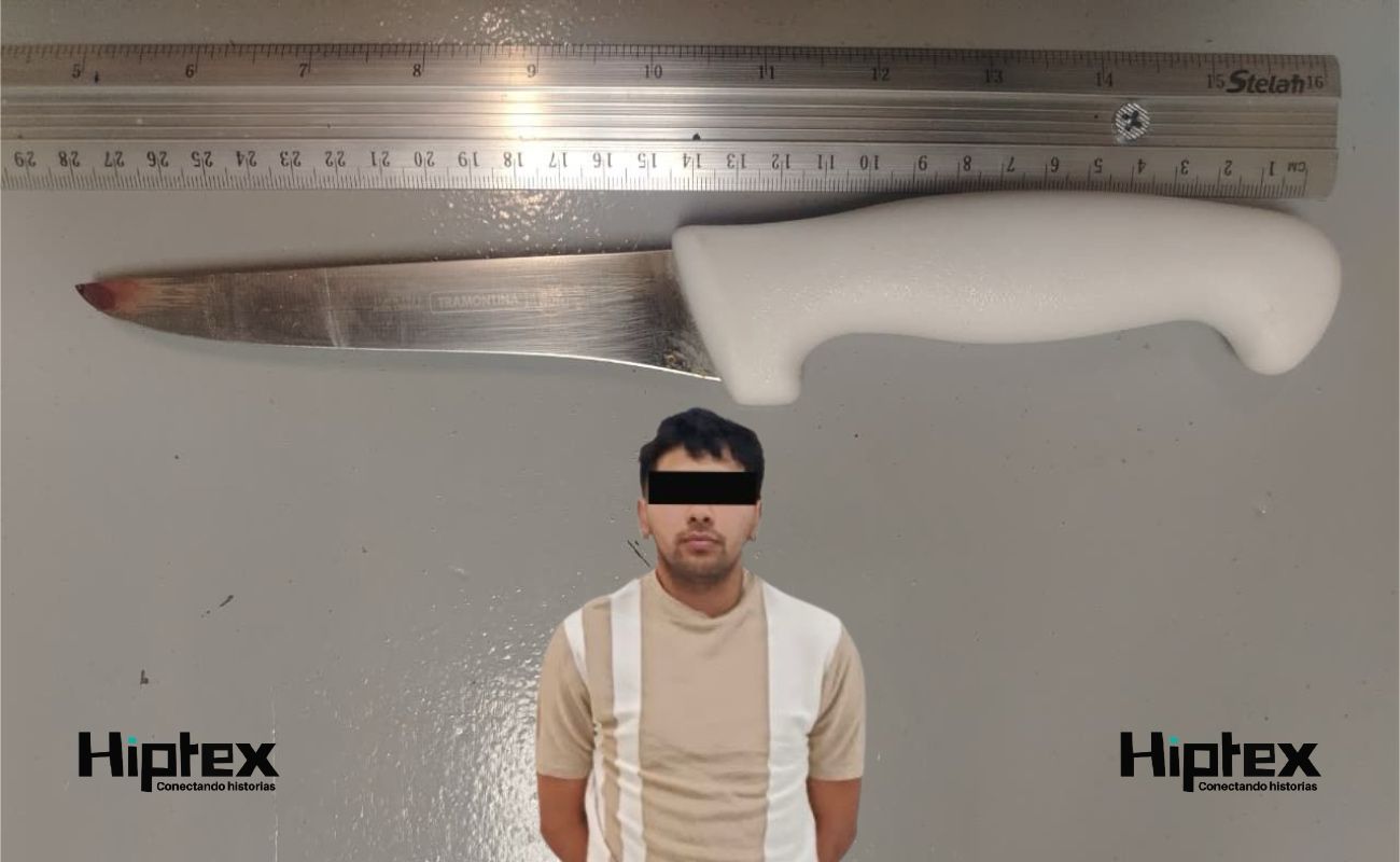 Jesús Octavio "N", de 25 años de edad, fue detenido por la Policía Municipal de Mexicali, tras intentar matar a su padre.