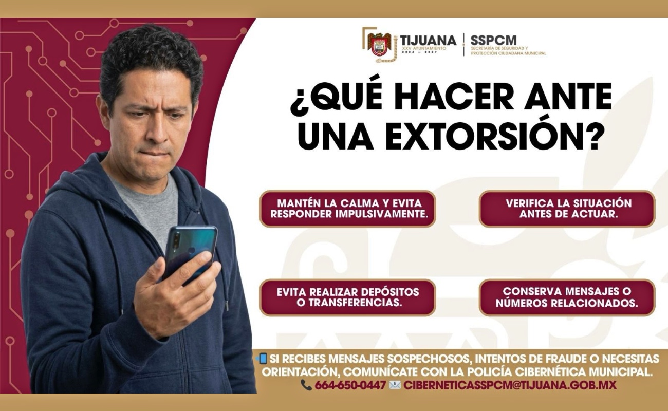 Exhorta a prevenir extorsiones telefónicas y fraudes digitales