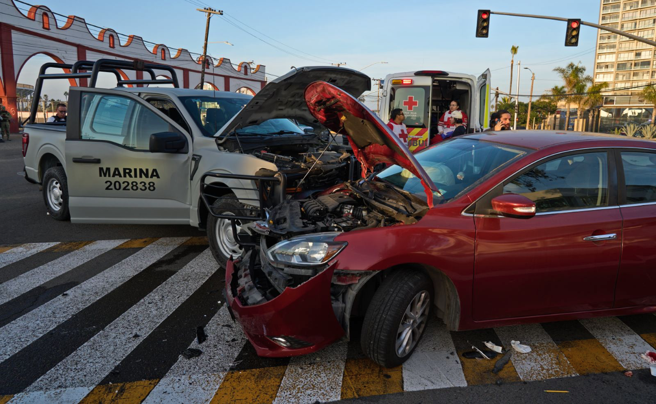 El accidente ocurrió frente a la Plaza de Toros Monumental.