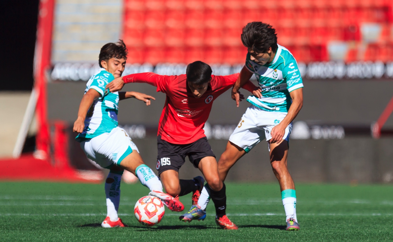 Xolos Sub-19 iguala en la ida de los cuartos de final ante Santos