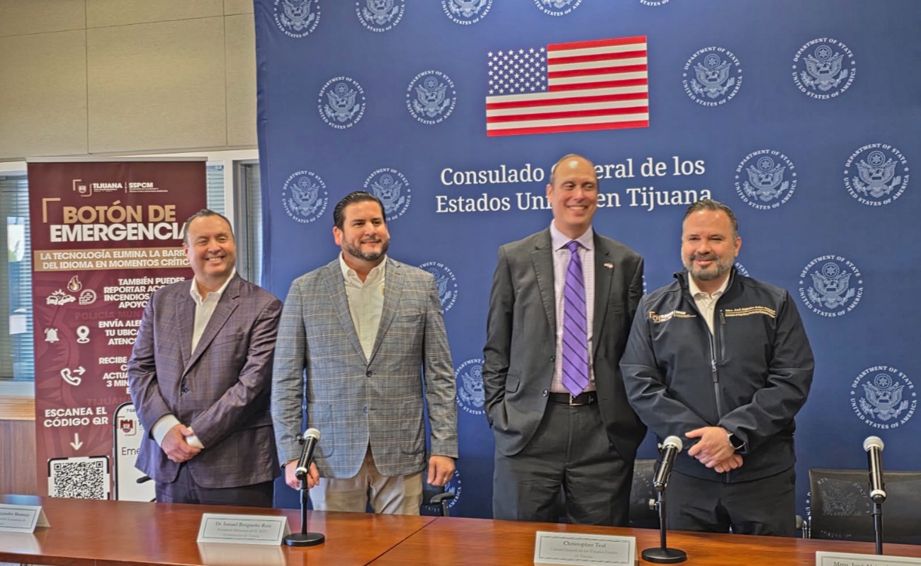 Presenta Ismael Burgueño Botón de Emergencia para turistas extranjeros en Tijuana