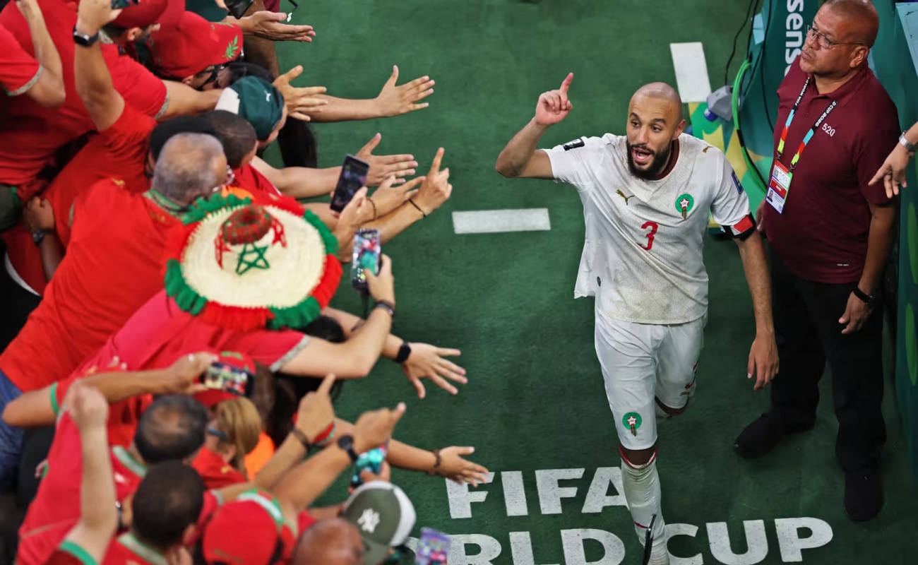 Noussair Mazraoui habló tras la agónica victoria.