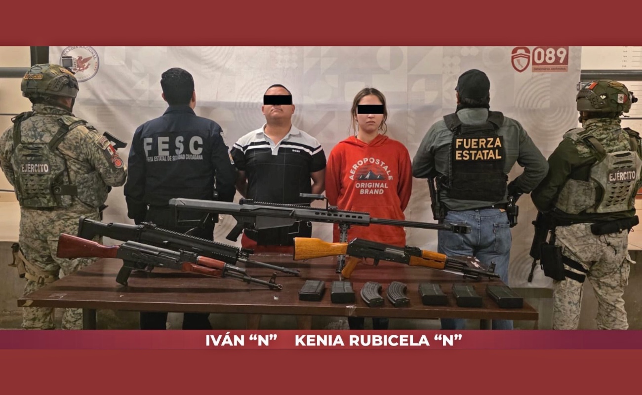 Caen dos en posesión de armas largas y fusil Barret calibre 50