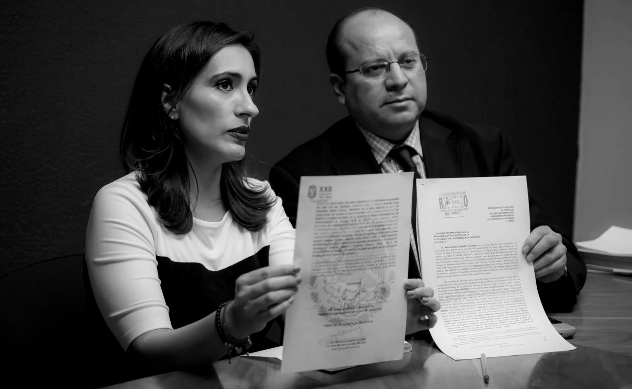 La Síndico Procuradora y el Consejero Jurídico encabezaron la conferencia de prensa sobre los detalles de la solicitud de juicio político presentada ante el Congreso.