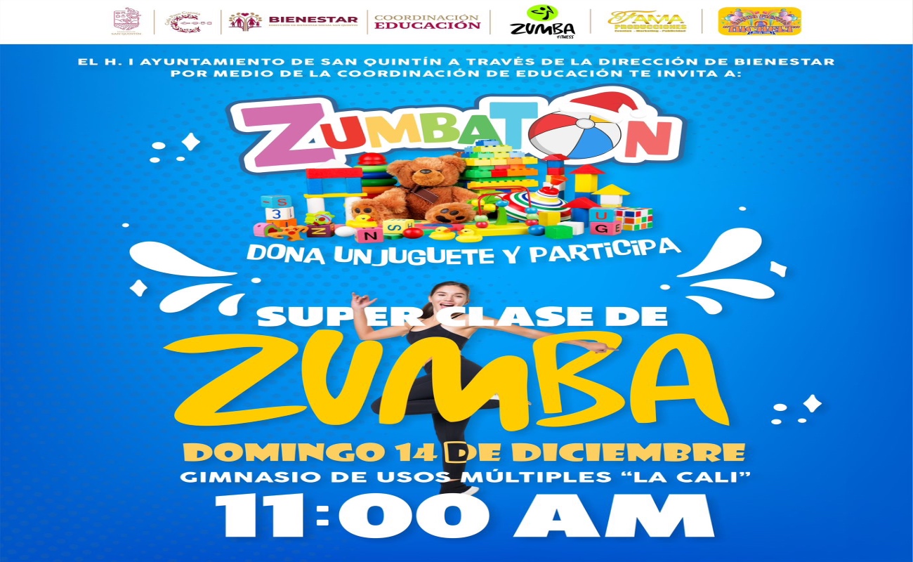 La actividad se llevará a cabo este domingo, en el gimnasio de usos múltiples “La Cali”, a partir de las 11:00 de la mañana.