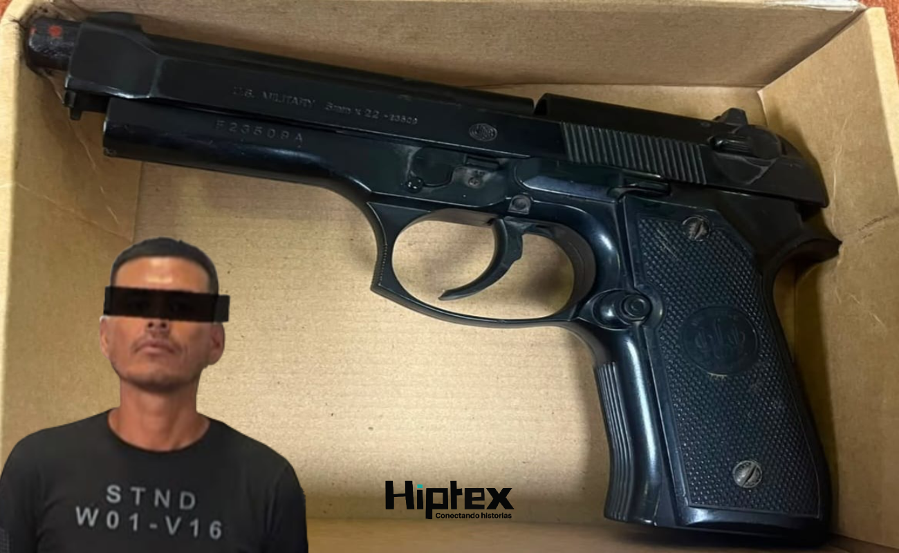 A Gamaliel Edmundo “N”, se le encontró un arma tipo pistola de utilería; fue identificado por la víctima.