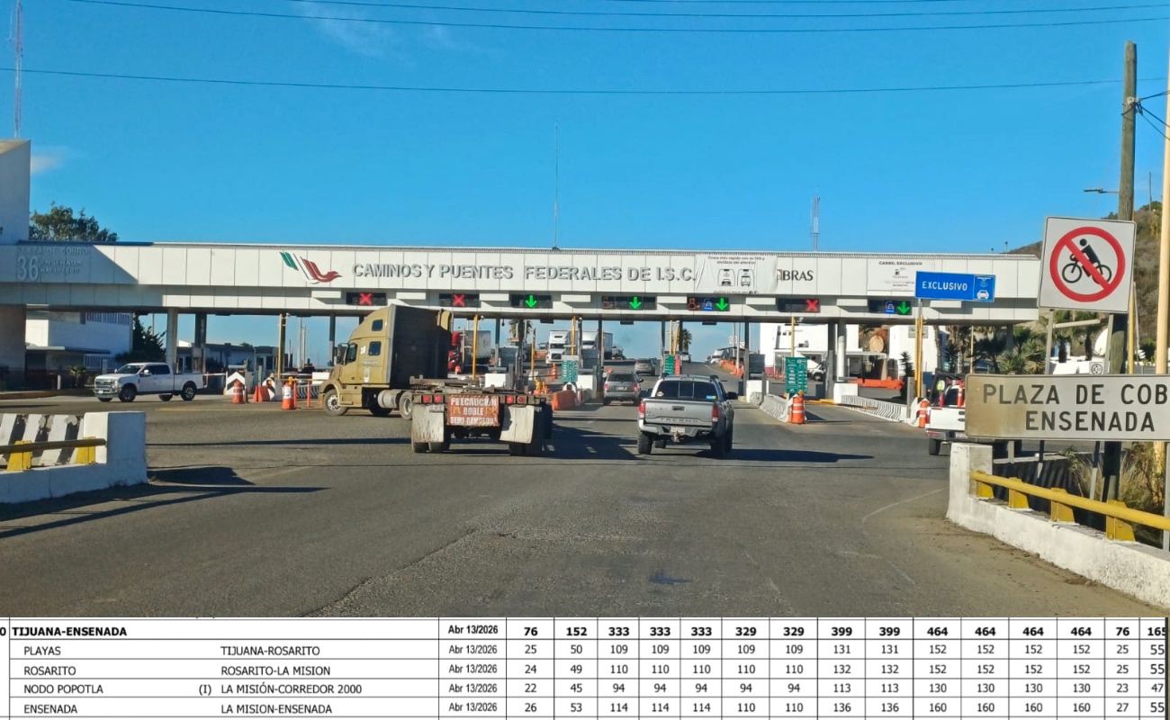 Aumenta Capufe costo de las carreteras en Baja California