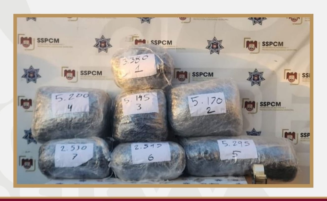 Asegura Policía Municipal más de 29 kilos de presunta marihuana abandonados en Playas de Tijuana
