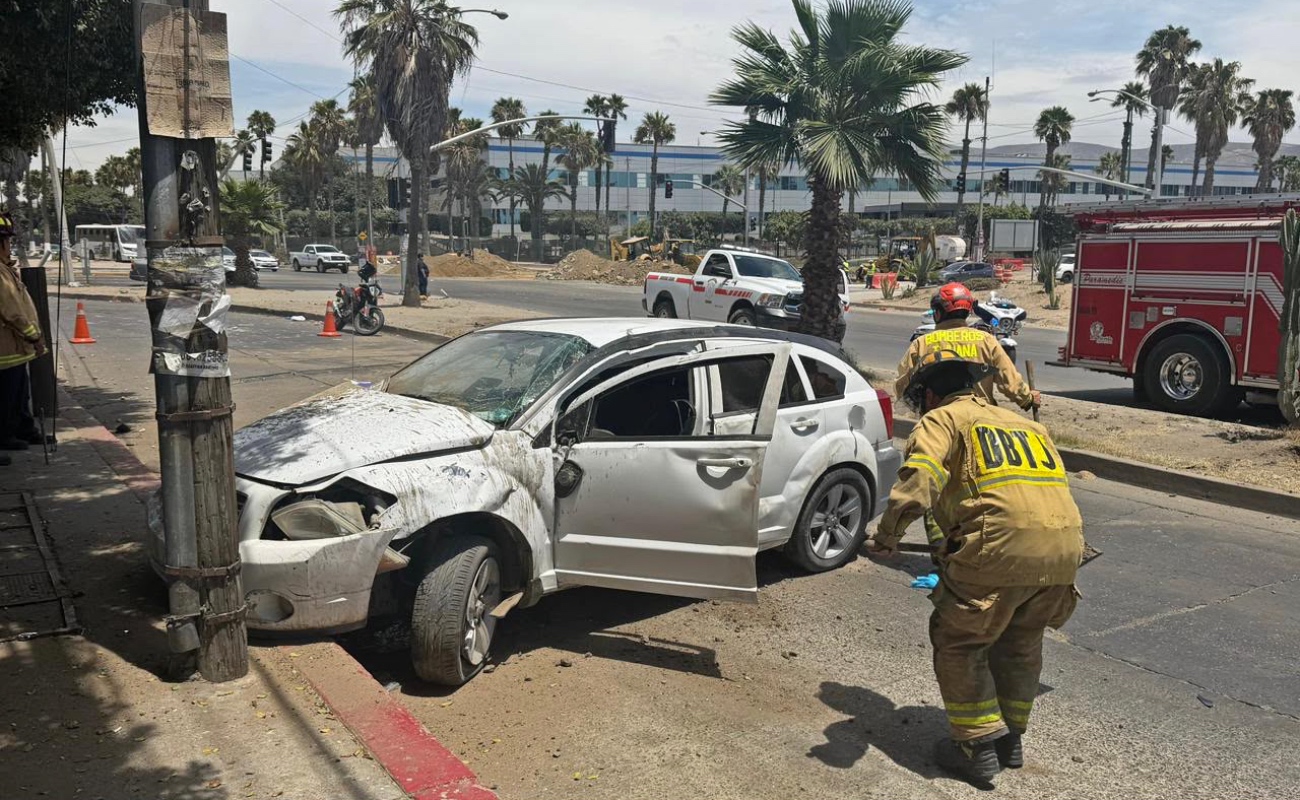 El accidente fue a altura de las inmediaciones de la empresa Coca-Cola.