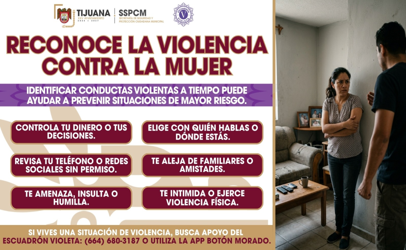 Invita SSPCM a reconocer señales de violencia contra la mujer y buscar apoyo oportunamente