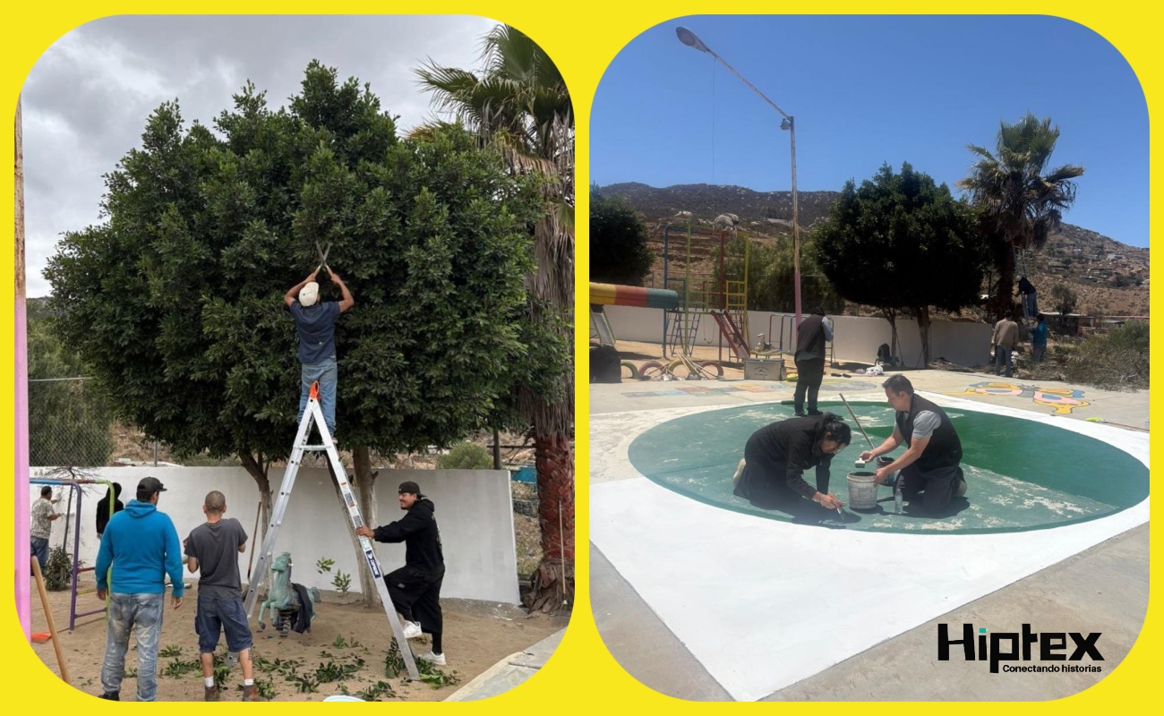 La Dirección de Justicia Cívica realizó jornada de limpieza en jardín de niños de la colonia 17 de abril.