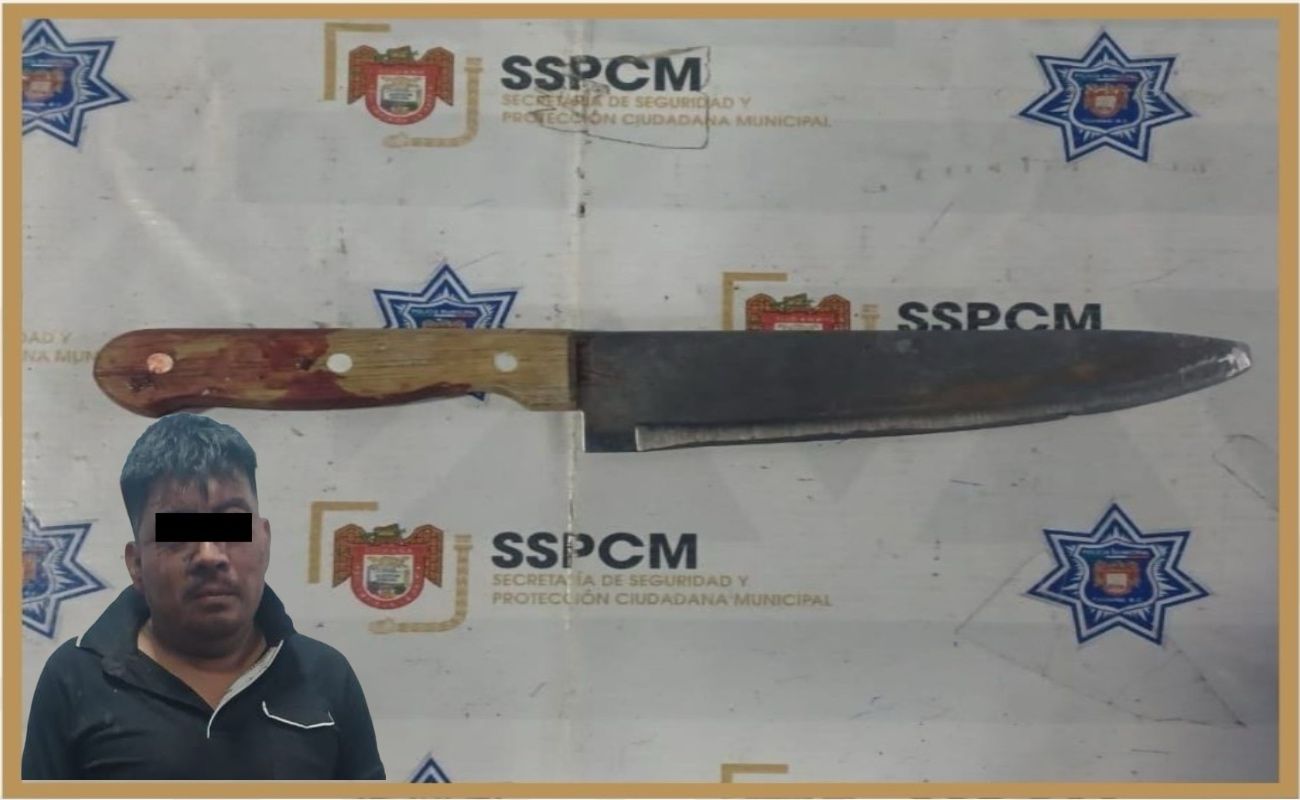 Hiere con arma blanca a su hermano; lo detiene la Policía Municipal