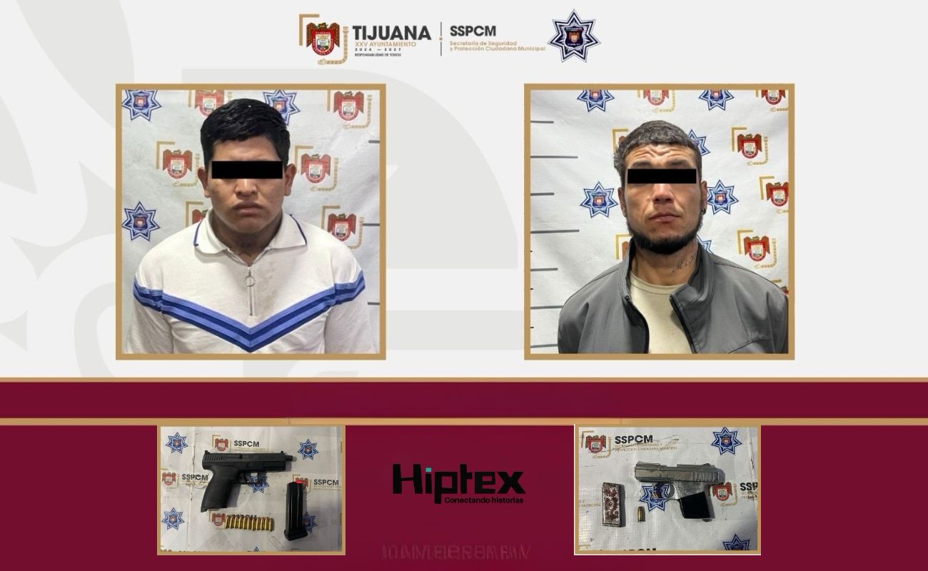 Detiene Policía Municipal a dos personas por portación de arma de fuego en distintos hechos