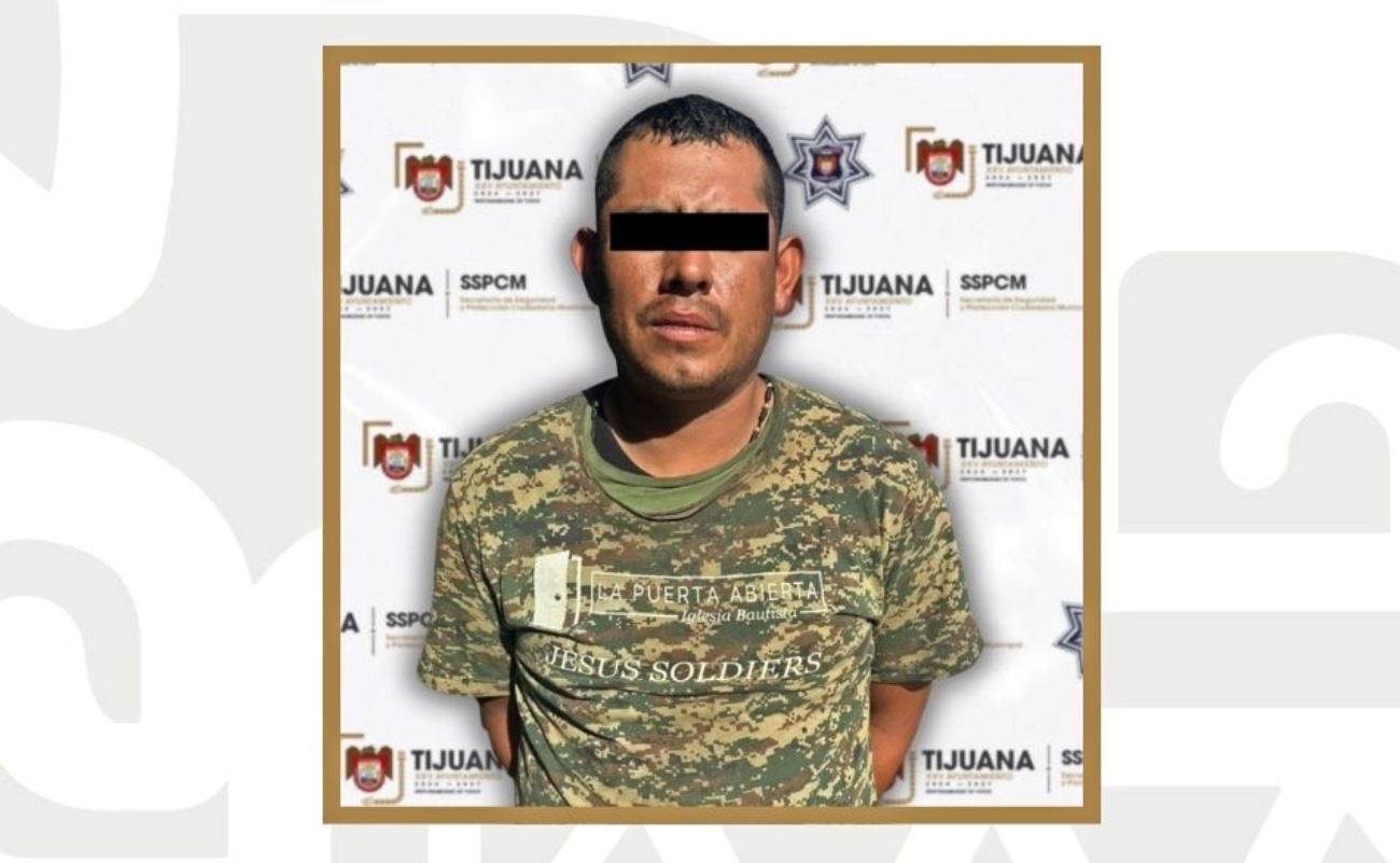 Policía Municipal de Tijuana detuvo a Juan Julián “N”, de 35 años, por el homicidio de una mujer en Buenos Aires Norte.
