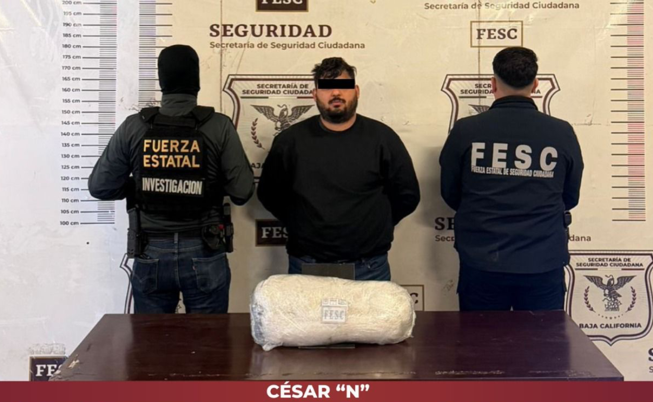 Detienen a presunto integrante del crimen organizado.