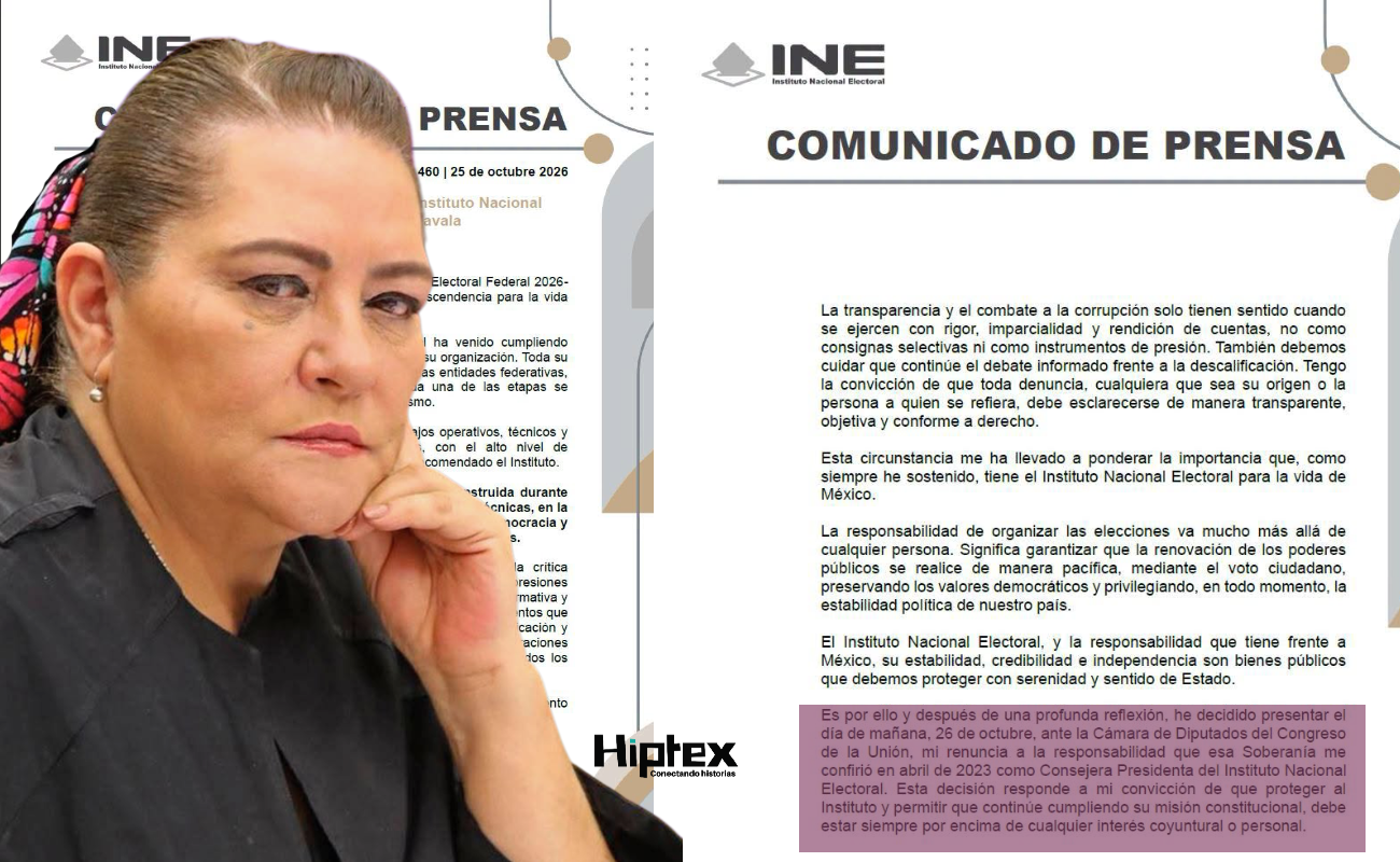 El INE dijo que la renuncia es para proteger al instituto.