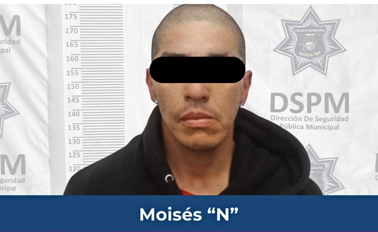 Moisés “N”, de 28 años, fue arrestado en la colonia Emiliano Zapata por posesión de narcóticos.