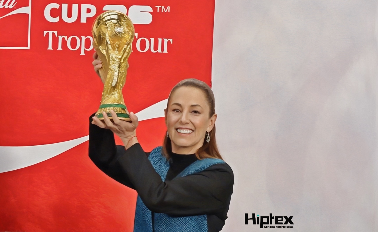 Sheinbaum recibe la Copa FIFA 2026 en Palacio Nacional