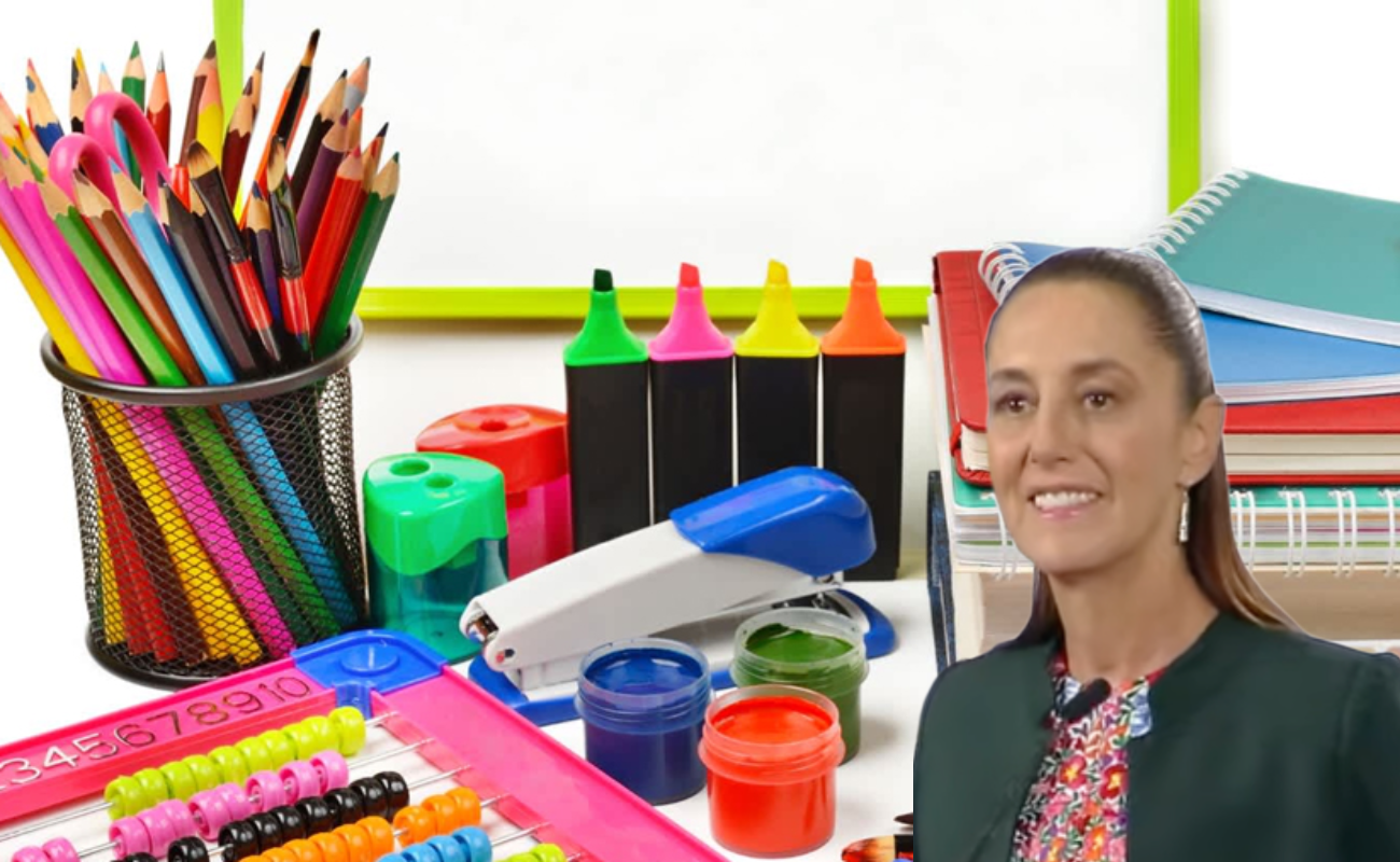 Anuncia Claudia Sheinbaum apoyo universal de útiles y uniformes para estudiantes de primaria