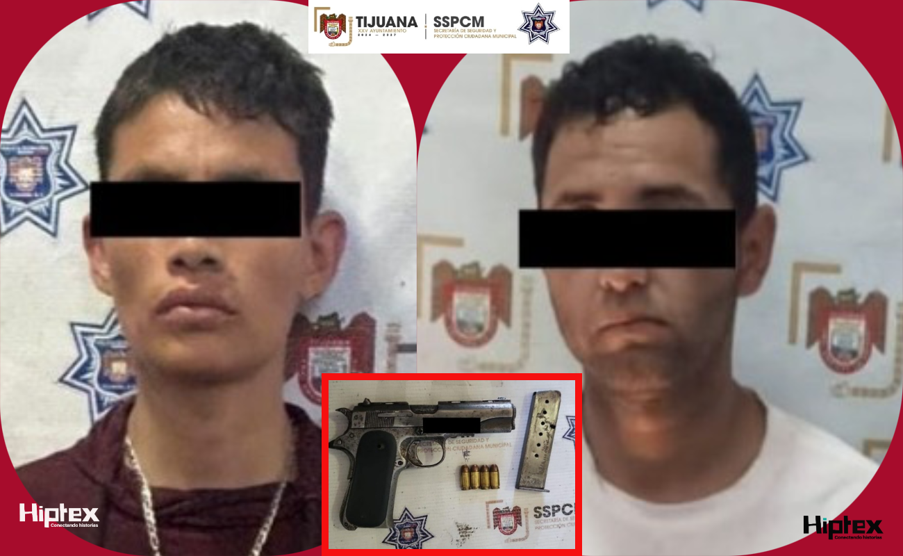 A uno de los detenidos se le aseguró un arma de fuego.