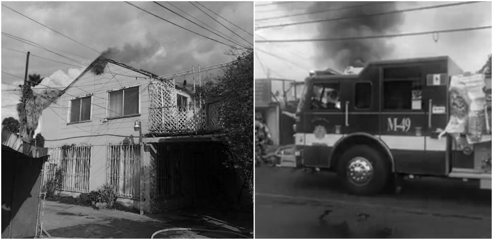 Una casa en la colonia 20 de Noviembre fue consumida por un incendio esta mañana.