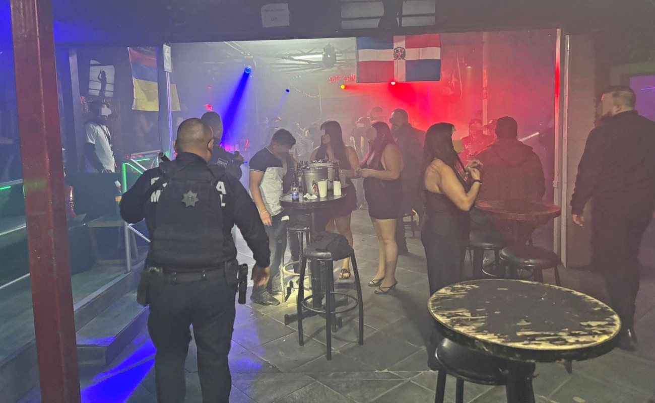 Realizan operativo coordinado en bares y centros nocturnos en Mexicali