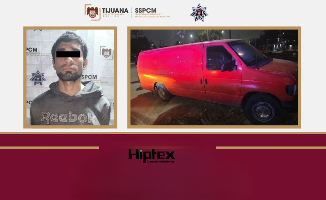 Fernando Enrique “N”, fue detenido por la Policía Municipal de Tijuana momentos después de robar un vehículo.