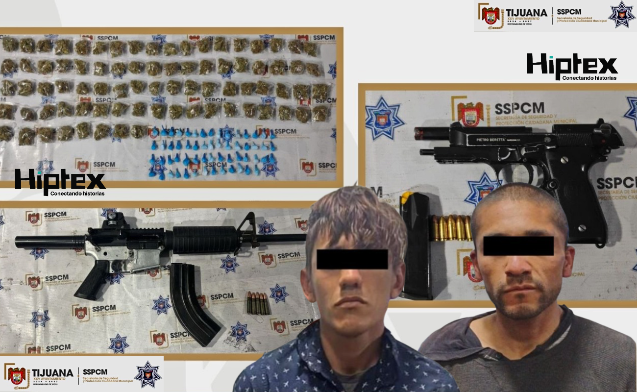 Aseguran a sujetos en posesión de armas y drogas en operativos preventivos