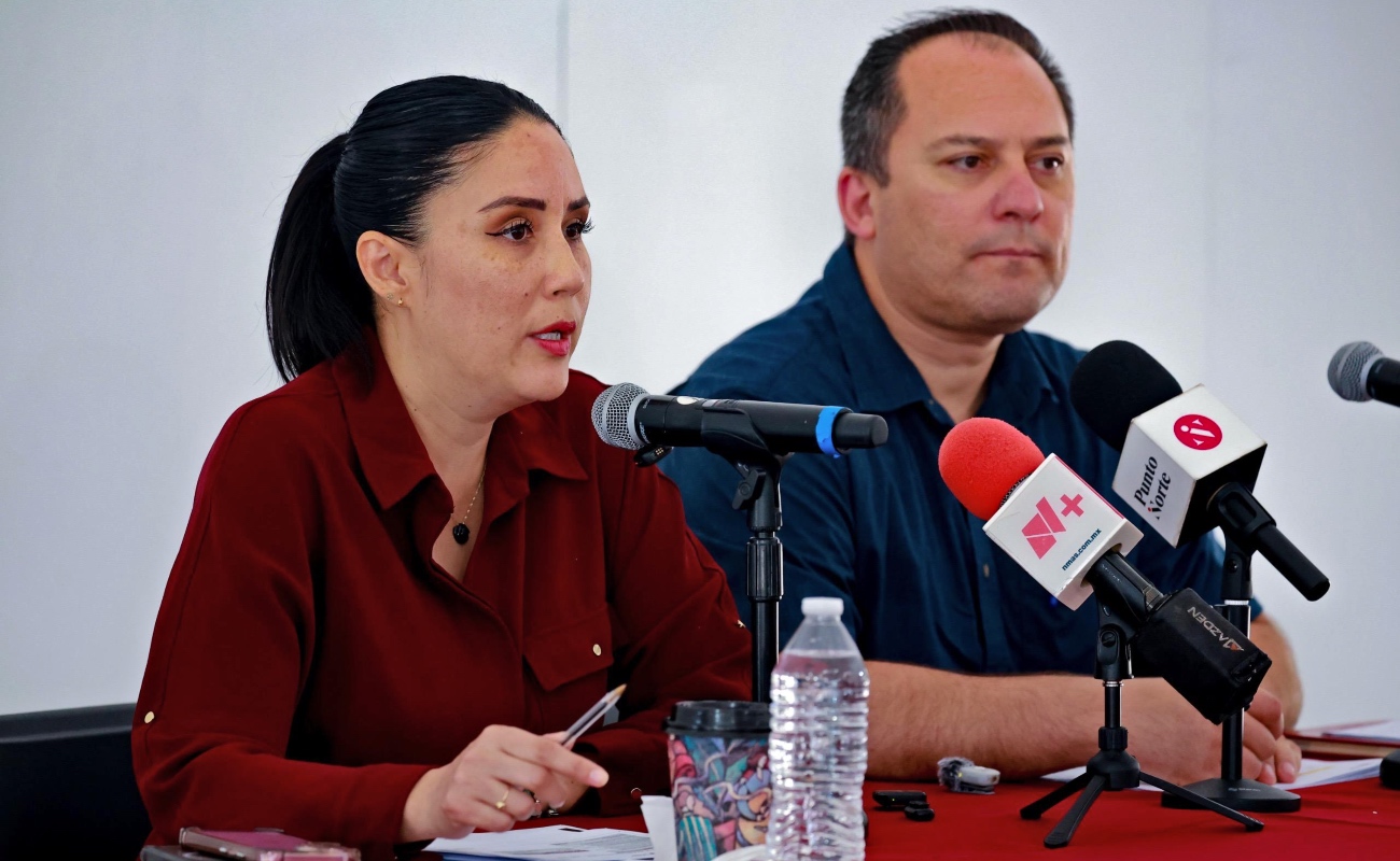 La secretaria de Desarrollo Territorial y Urbano (SDTU), Virginia Vargas González, en rueda de prensa.