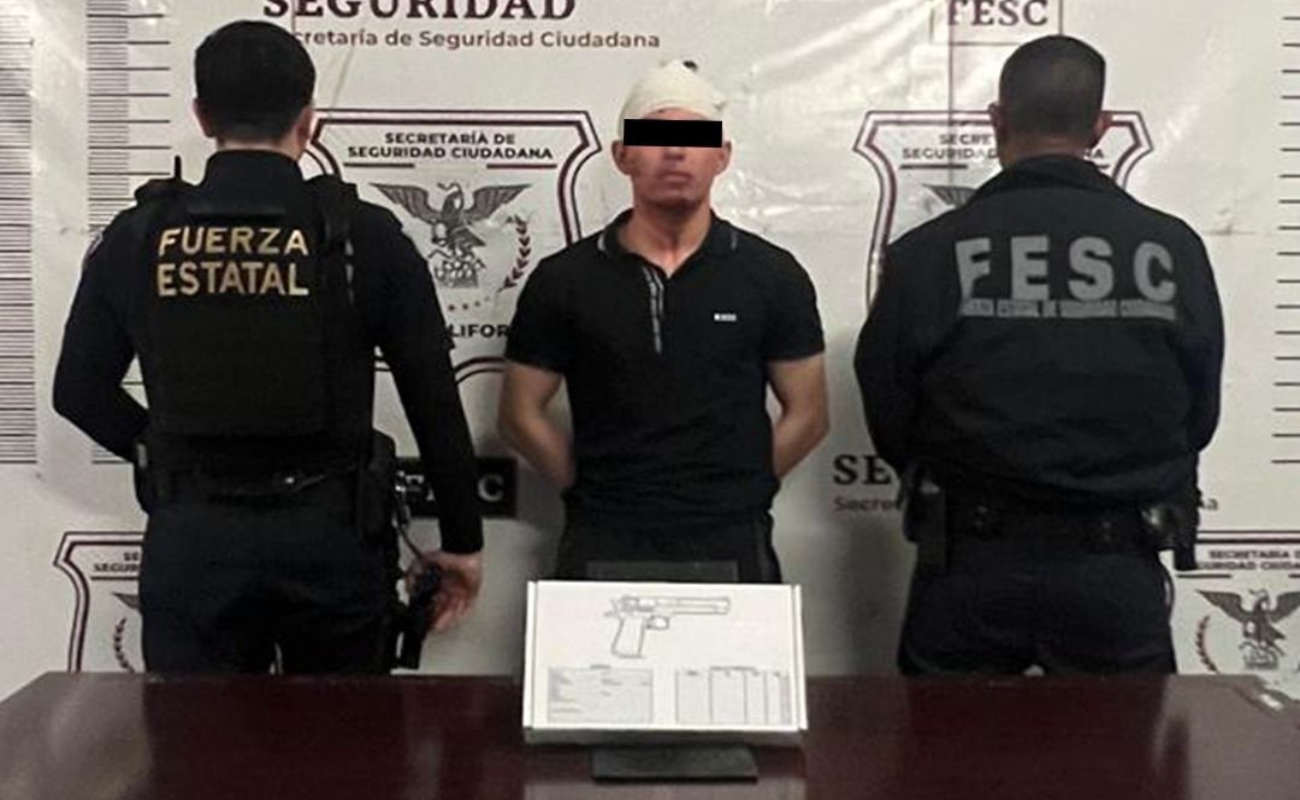 Detienen a sujeto que participó en riña; se le decomisó un arma de fuego