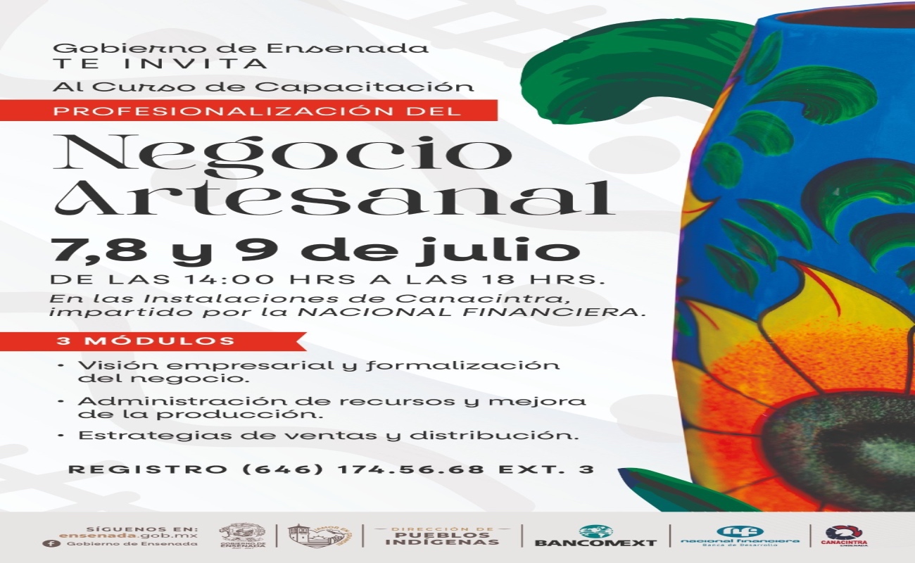 Curso gratuito del 7 al 9 de julio en las instalaciones de la Canacintra.