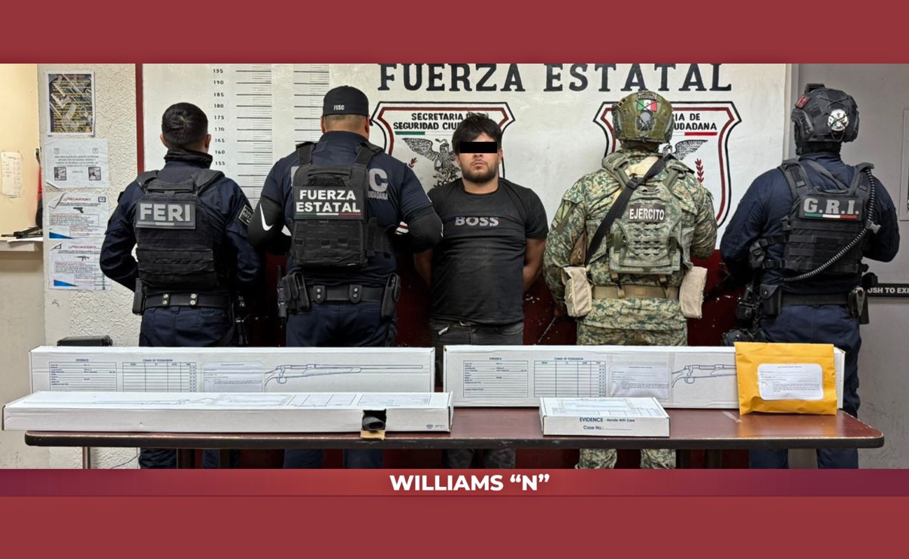 Tras persecución Fuerza Estatal detiene a hombre armado en el Ejido Paredones