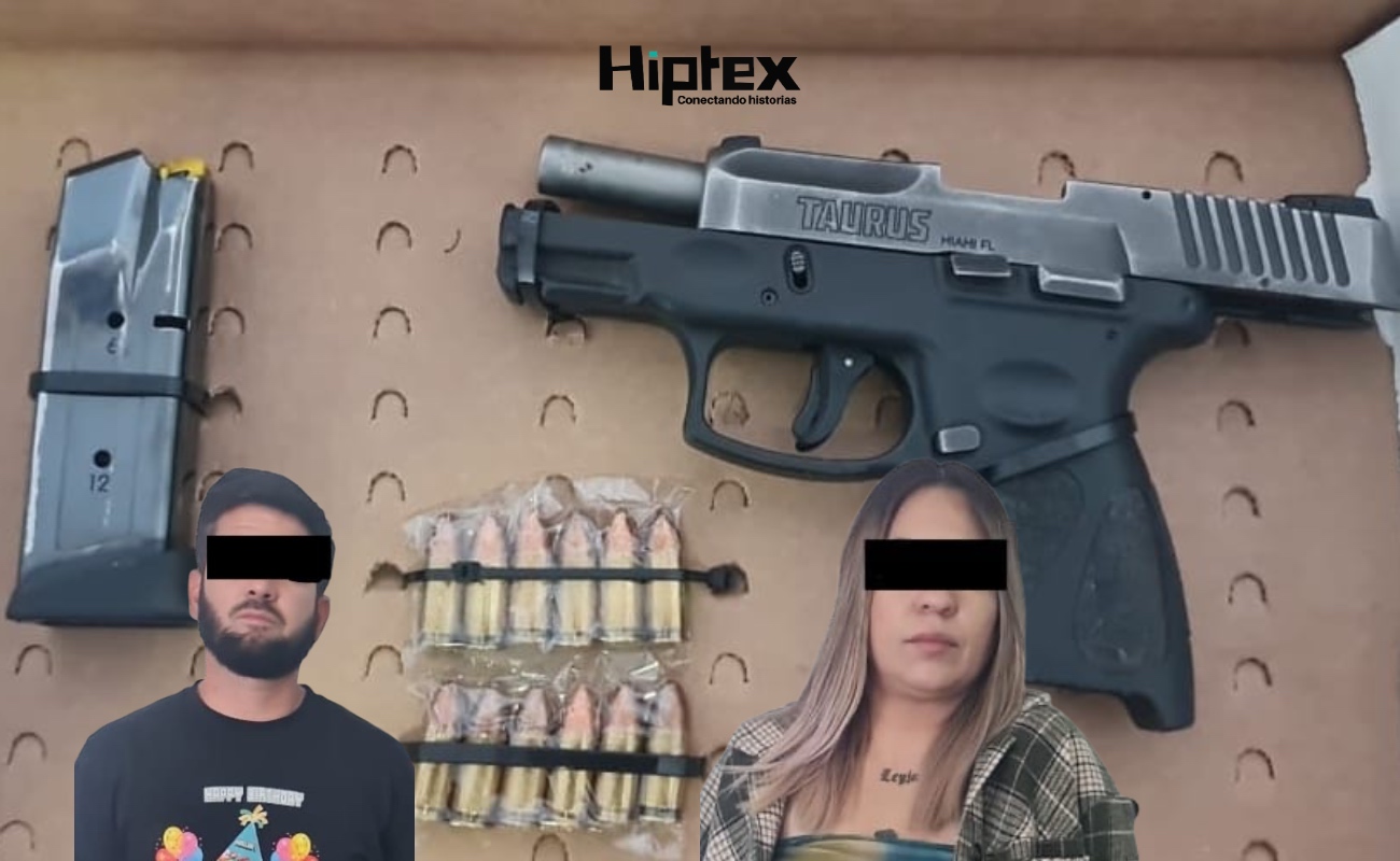 Pareja es detenida con arma de fuego en zona Oriente de Mexicali