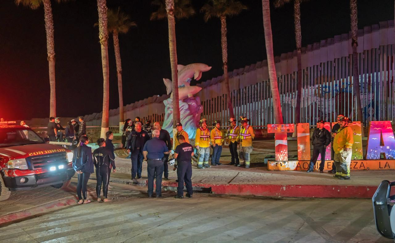 El reporte fue en la zona del muro fronterizo.