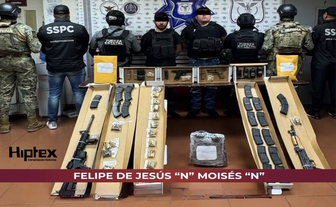 Capturan a “El Canelo” con armas, cartuchos y droga en valle de Mexicali