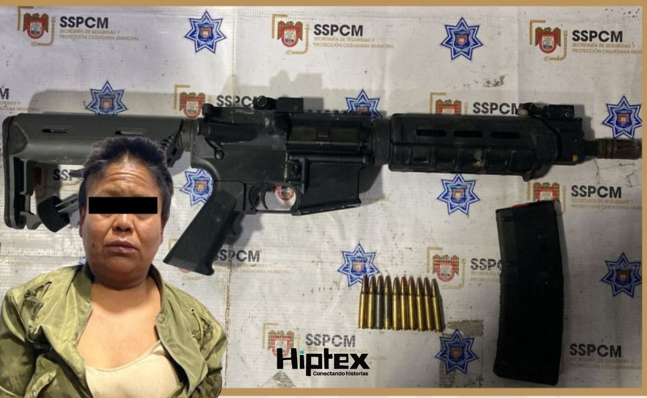 Arresta Policía Municipal a mujer en posesión de arma larga en El Vergel