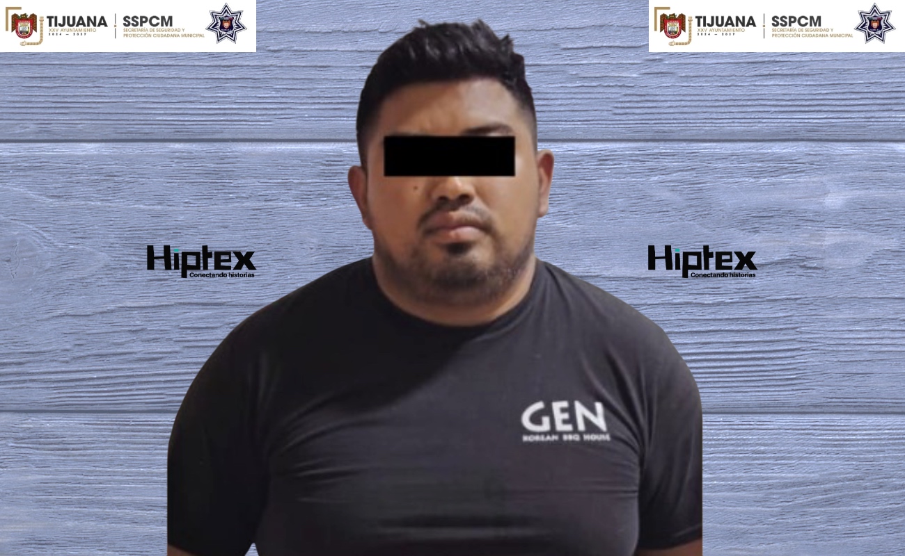 Luis “N” y la droga asegurados.