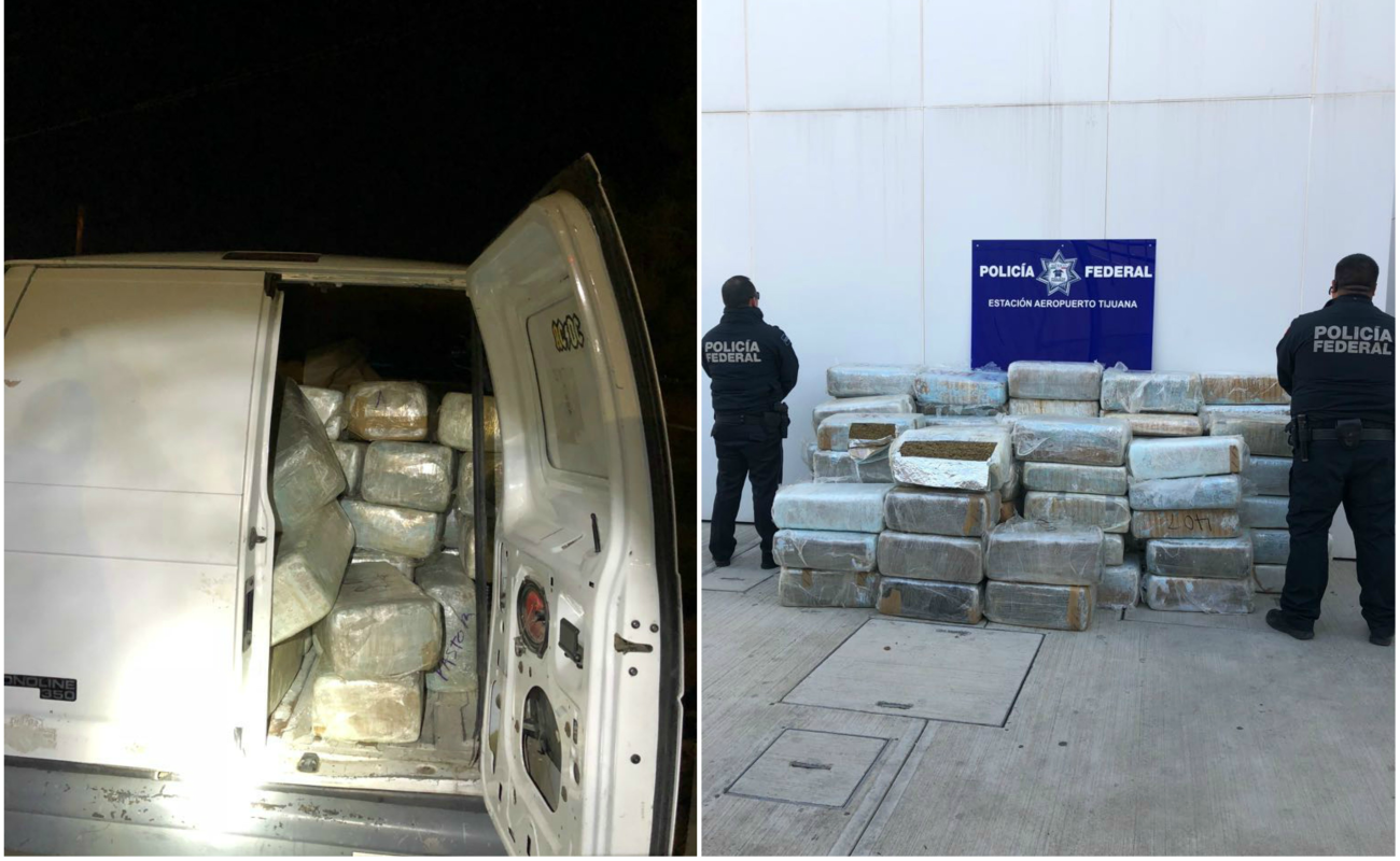 En una acción de la Policía Federal fue asegurada una panel con casi una tonelada de marihuana.