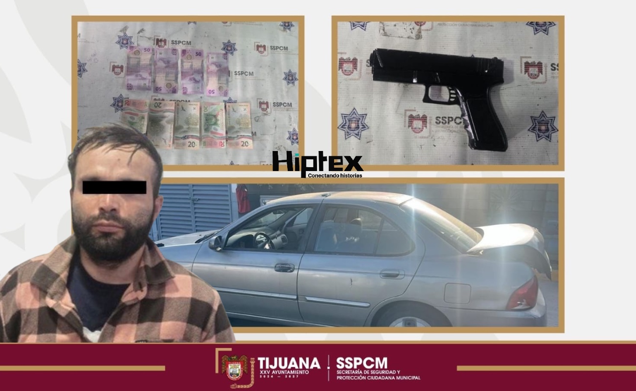 Al ser detenido, Nelson de Jesús “N” portaba un arma de fuego y 300 pesos producto del despojo.