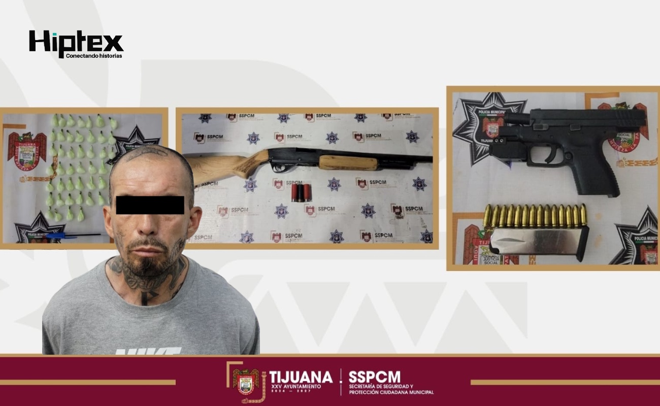 Germán “N", fue detenido con armas de fuego.