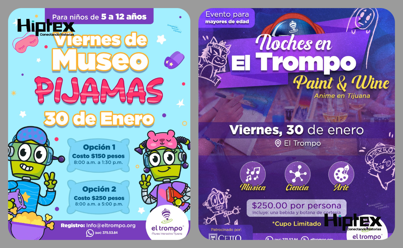 El Trompo invita a participar a todas las edades en dos eventos a tener lugar el próximo 30 de enero.