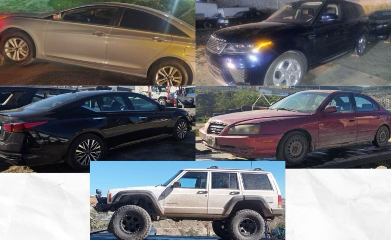 La Fiscalía Regional de Tijuana recuperó nueve vehículos robados, tres de ellos con denuncia en EE.UU., mediante investigaciones y operativos.