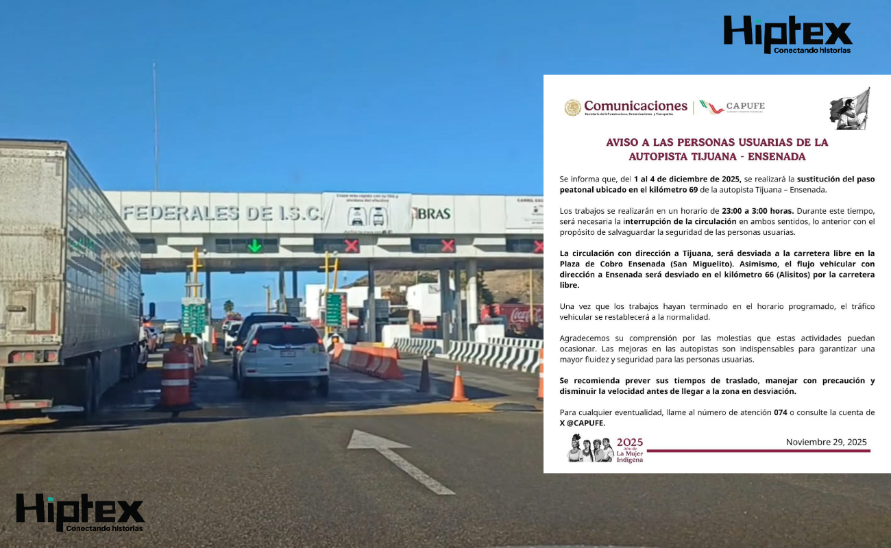 El cierre es por instalación d puente peatonal.